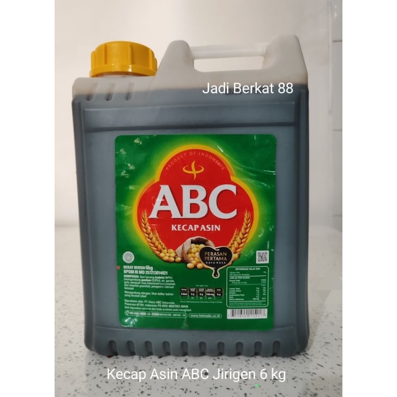 

Kecap Asin ABC Jerigen 6 Kg