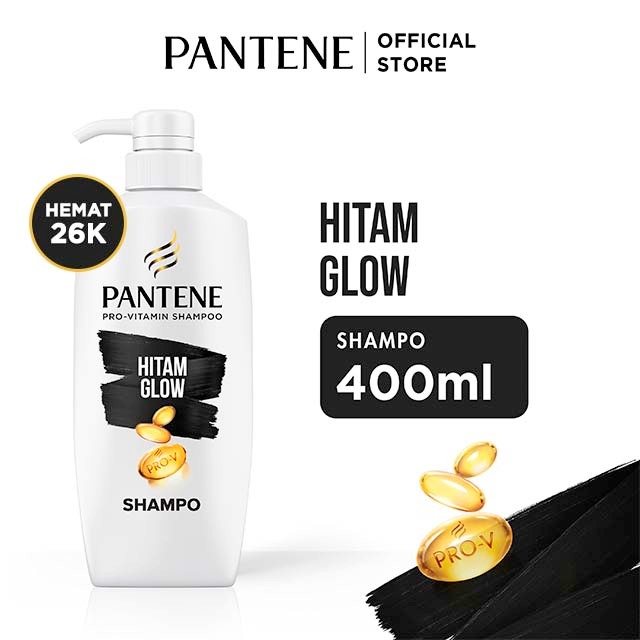Pantene Sampo Hitam Glow Pro-V Perawatan Rambut 400ml / Pantene Shampoo