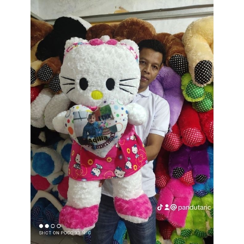 Boneka Hello kitty Syahrini Gratis nama/foto