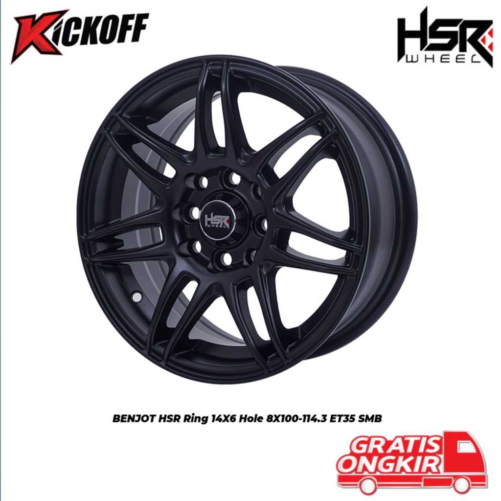 Velg Pelek Mobil Racing RING 14 HSR BENJOT Pas Untuk BRIO , JAZZ , AGYA , AVANZA