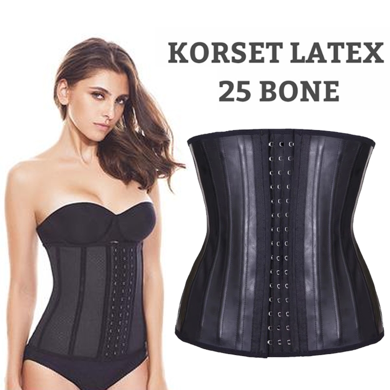 Premium 25 Tulang Korset Pelangsing Pinggang Bahan Latex Lembut Dengan 25 Tulang Besi Korset Korset 