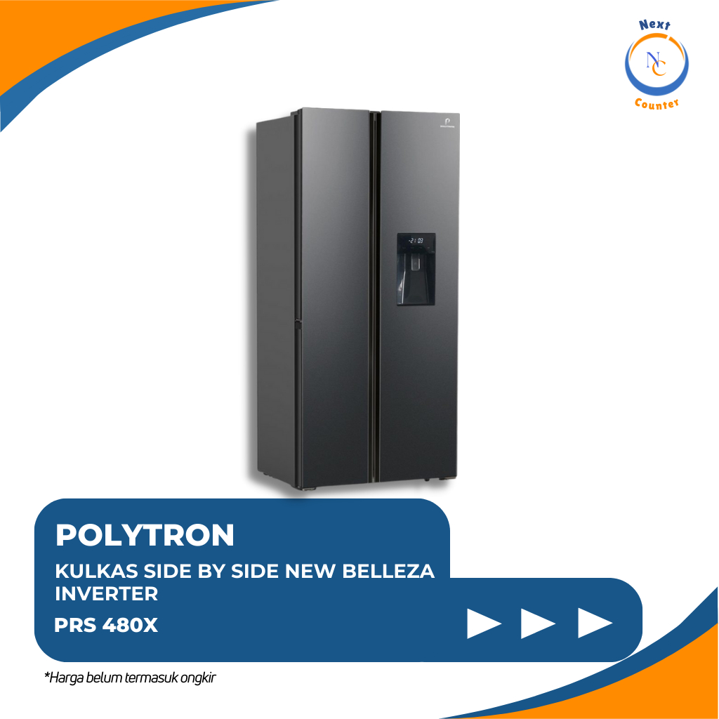 KULKAS INVERTER POLYTRON BELLEZA SIDE BY SIDE PRS 480