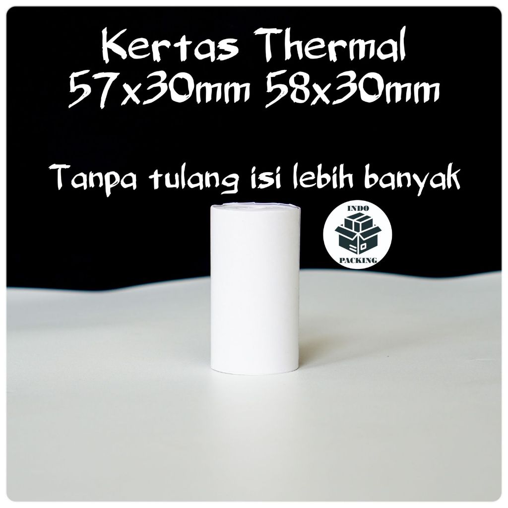

Kertas Thermal 57x30 58x30 Kertas Nota Struk Termal Paper Roll Mini Printer Bluetooth
