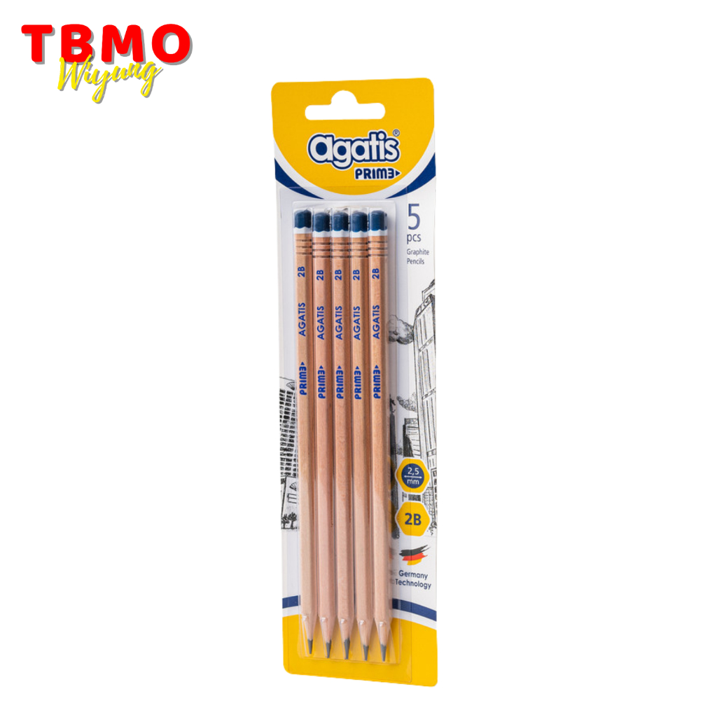 

Pensil 2B Agatis Prime Natural Color Set 5