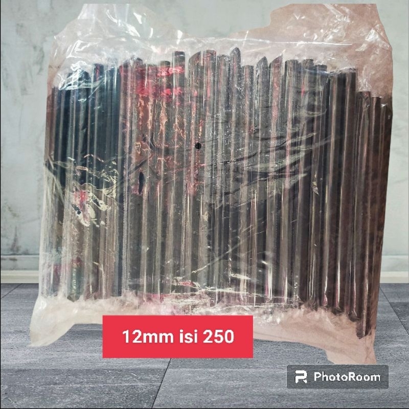 Isi 250 sedotan boba 12 mm sedotan steril 12mm