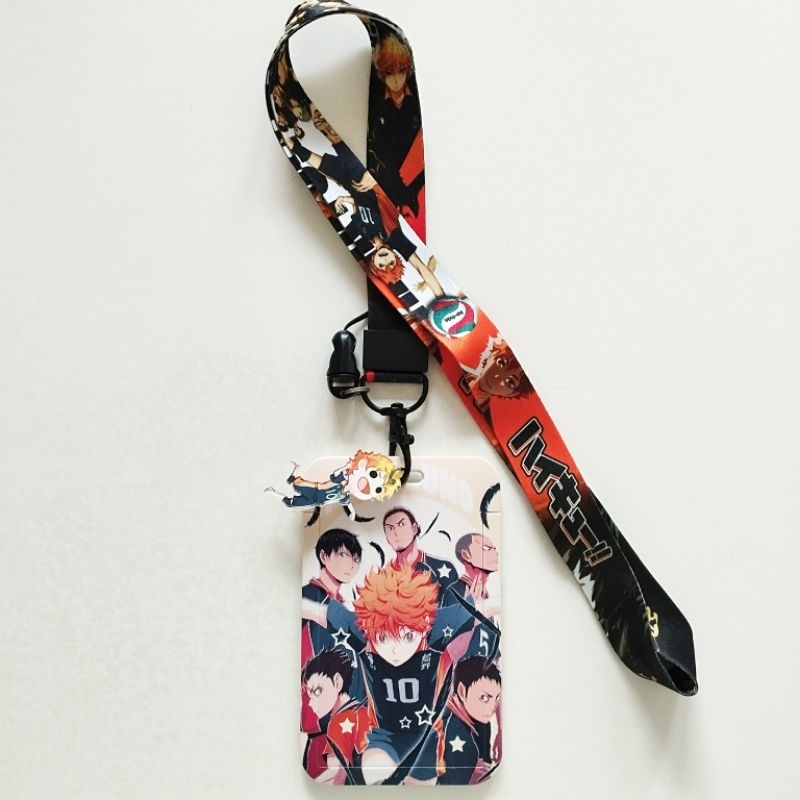 

Haikyuu Anime ID Card Holder Lanyard 1 Hinata Kageyama Name Tag Gantungan Kalung Wadah Kartu Nama