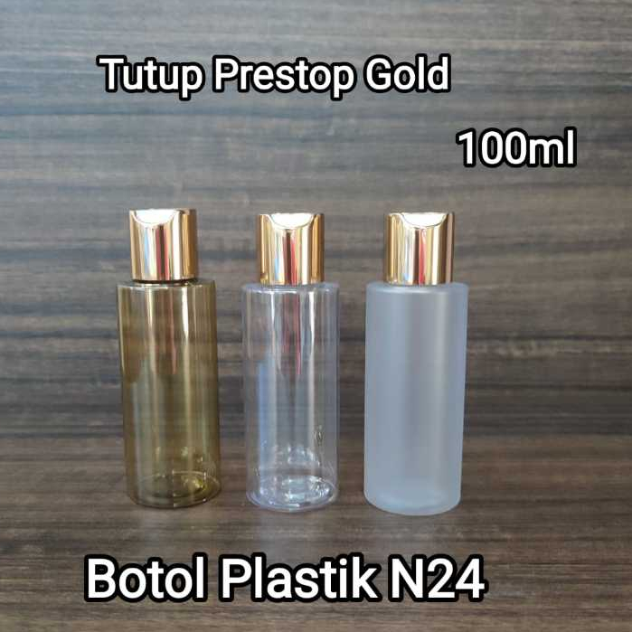 Botol Presstop Plastik PET 100ml Botol Kosong Isi Ulang Botol Skincare Tempat Cleansing Toner Lotion