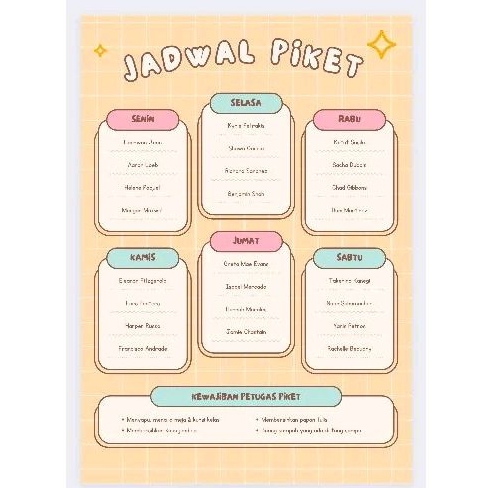 Daftar Piket Kelas