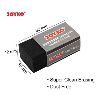 

Penghapus JOYKO Kecil HITAM /Eraser Joyko B40BL/Hapusan Stip