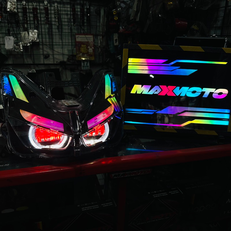 ( BUKAN BILED )   LAMPU PROJIE ALIS RGB HP VARIO 160 NEW SEPAKET REFLEKTOR FULL SET