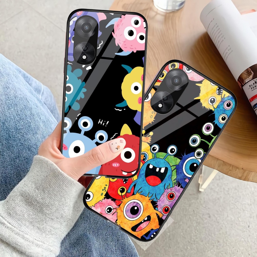 Case Kaca Oppo A58 baru - Casing Hp Oppo A58 baru  - case Kaca Glossy Oppo A58 - Case Keren Oppo A58