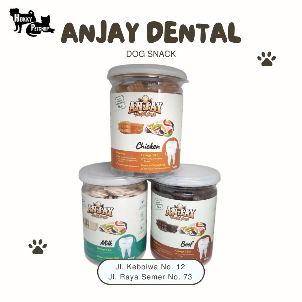 Snack Anjing Anjay Dental Anjing /Snack untuk Gigi Anjing/Snack Dental