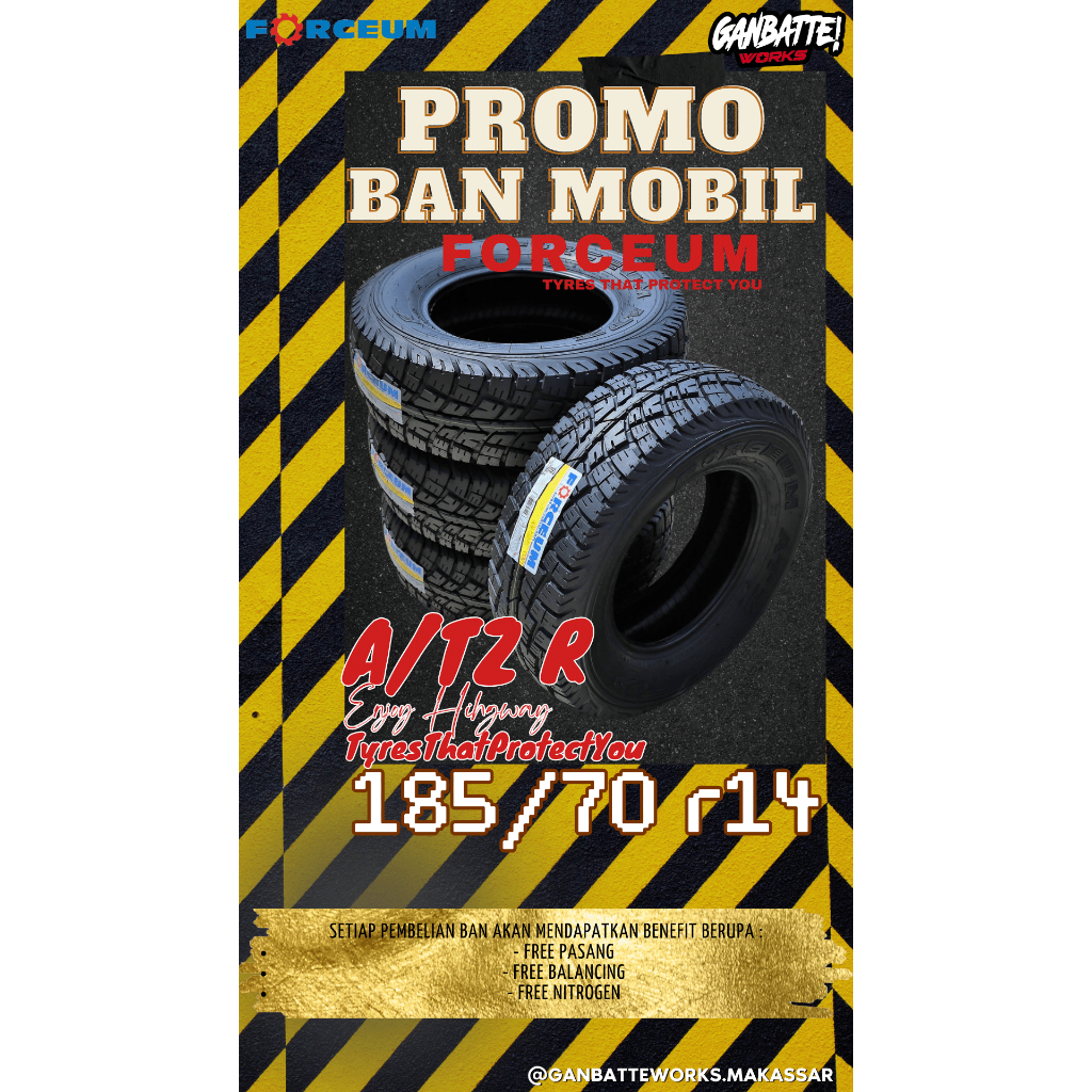 BAN murah dan berkualitas FORCEUM r14 185/70 ATZ R