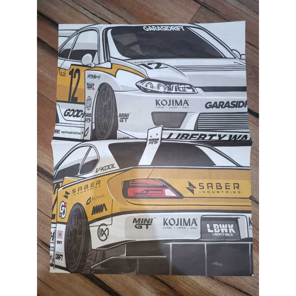 Liberty Walk X Garasi Drift Catalog Paper LBWK GD Nissan Silvia