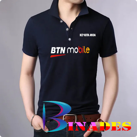 JUAL Baju Kerah model Polo BANK BTN MOBILE FREE NAMA KCP KOTA ANDA BINADES
