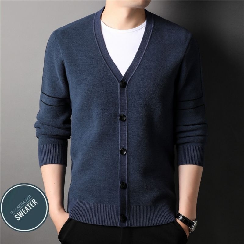 Cardigan Rajut Pria/Sweater Cardigan