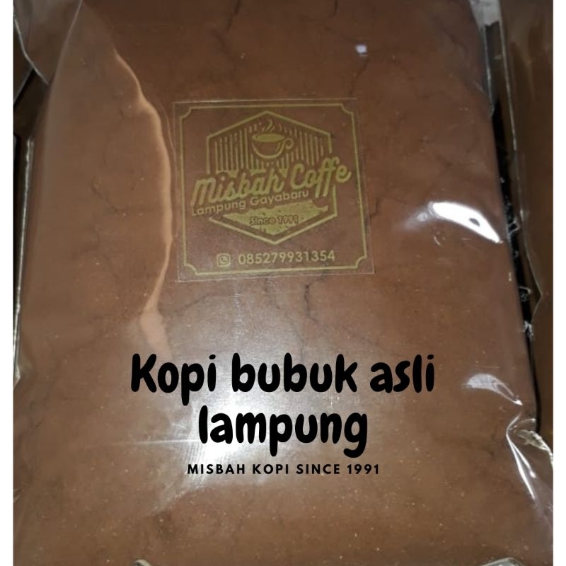 

PREMIUMM KOPI BUBUK ASLI LAMPUNG MURNI KOPI ROBUSTA MISBAH KOPI KEMASAN 500GR