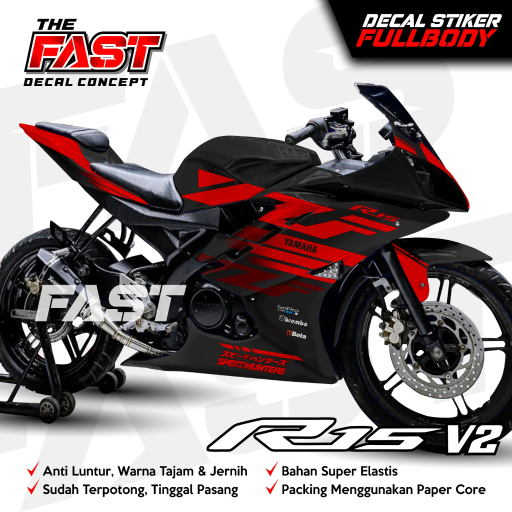 Decal R15 V2 Sticker Striping Fullbody TERBARU YZF Decal Yamaha R15 V2, Sticker Decal R15 V2, Sticke