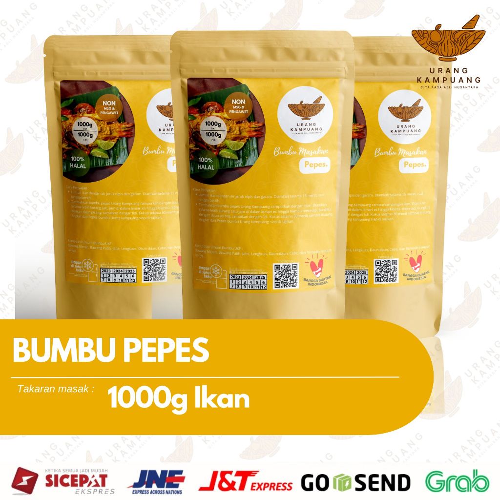 

Bumbu Pepes 1 Kg Ikan Non MSG & Pengawet Urang Kampuang Food