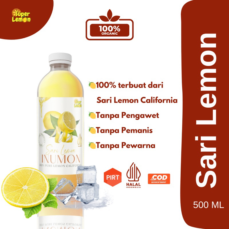 

500ml Sari Lemon Murni Jus Diet Pelangsing Badan Detox Lemak