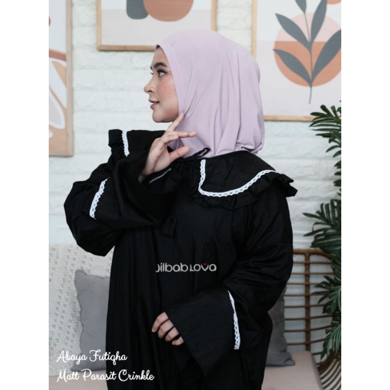 Mukenah Mukena Abaya Tanpa Tutup Kepala Bahan Parasit Parasut Dewasa Futiqha  jokam gading354