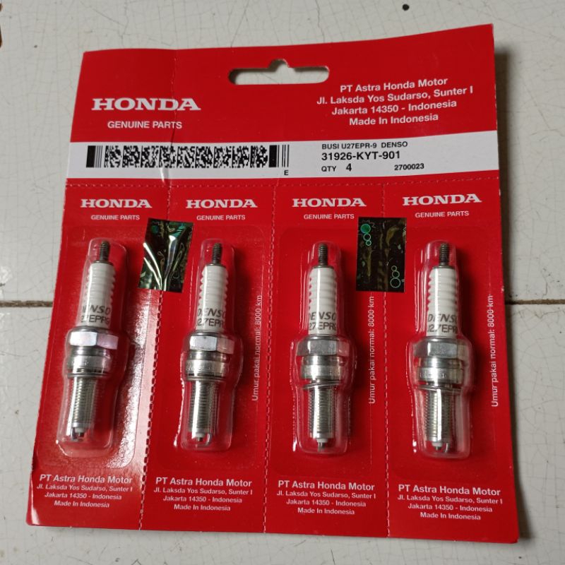 Busi honda busi denso honda U27EPR9 BEAT FI/VARIO 125/150/INJEKSI ORIGINAL AHM HONDA