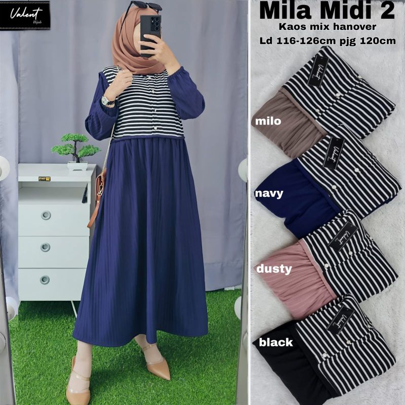 Mila Midi 2 Kaos mix Hanover original by Valent hijab