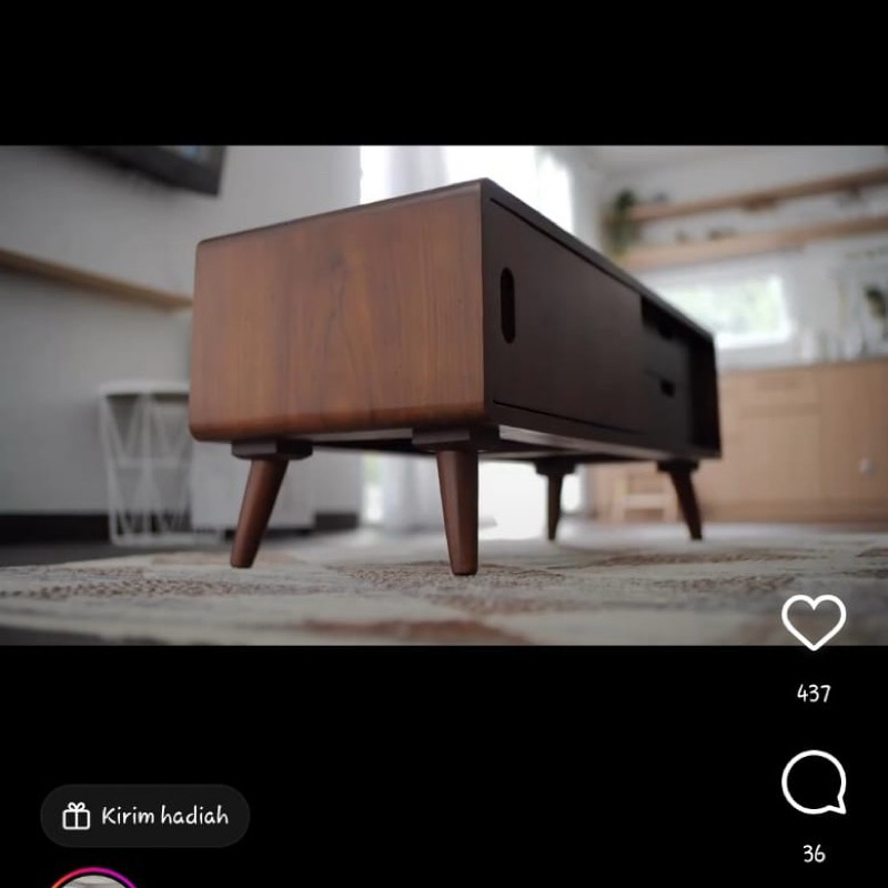 coffee table minimalis kayu jati jepara