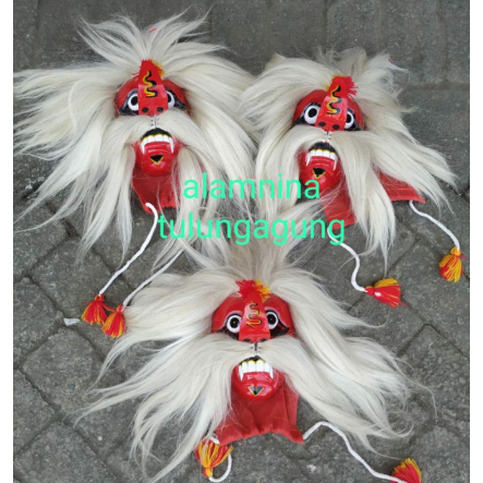 topeng bujang ganong ganongan rambut sintetis