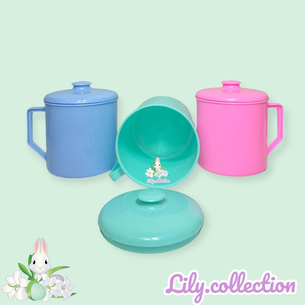 LILYCOLLECTION Cangkir plastik jumbo 1 liter / Mug plastik jumbo 1 liter / Gelas Plastik besar 1000m