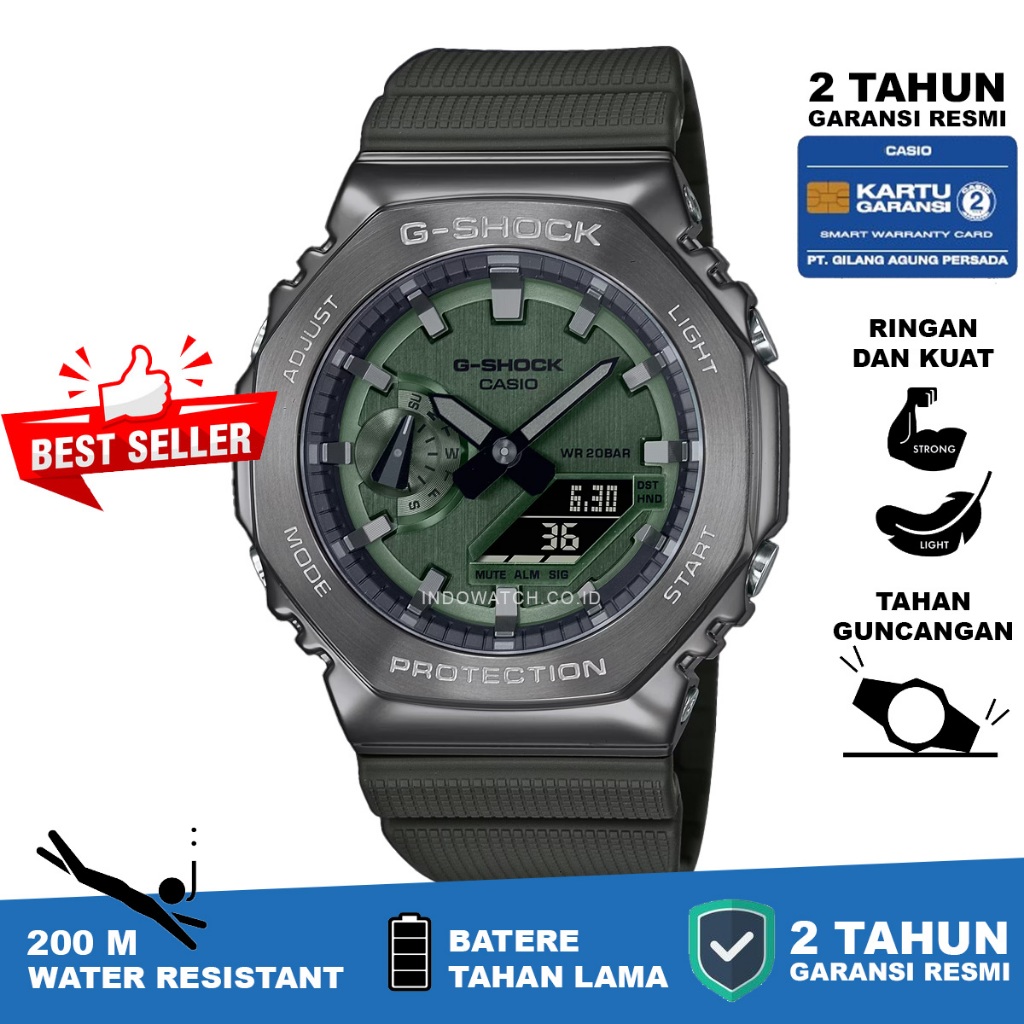 Casio G-shock GM-2100B-3A g shock gm2100 gm 2100 original garansi resmi