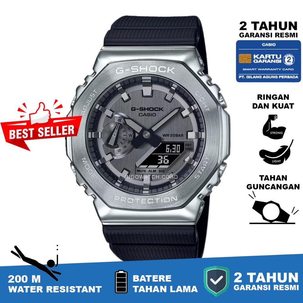 Casio G-shock GM-2100-1A g shock gm2100 gm 2100 original garansi resmi