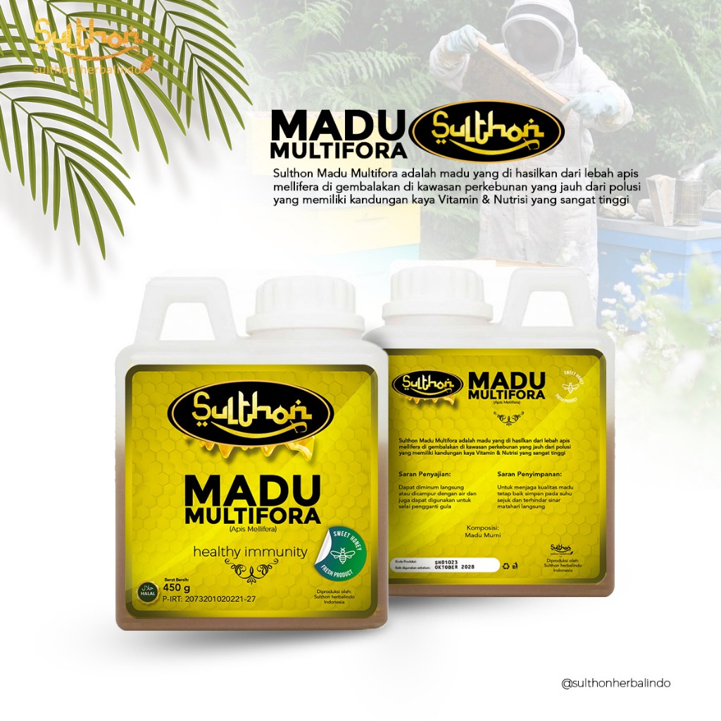 

MADU ASLI MURNI MULTIFLORA 450gram