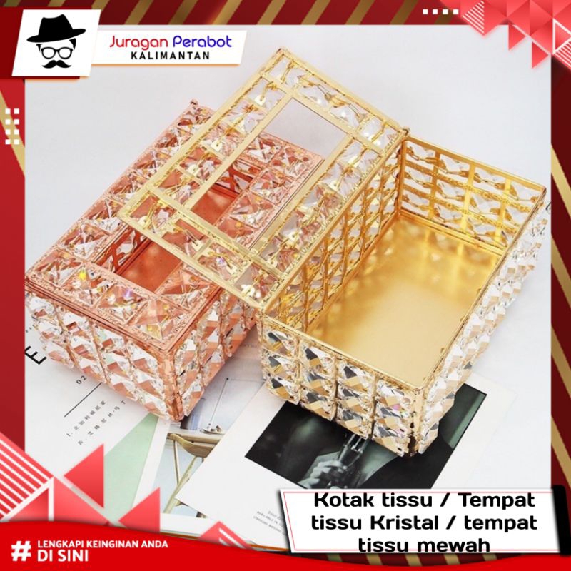 Tempat Tisu Kristal / Box tissue Elegant / Kotak tisu Mewah