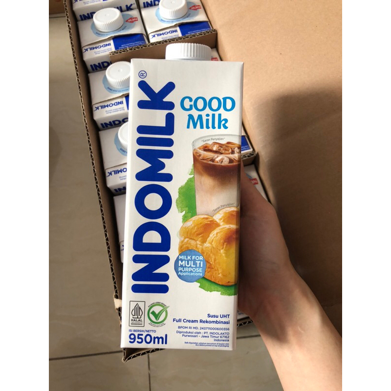 

NEW PACKAGING!! INDOMILK Susu Cair UHT Full Cream 950ml