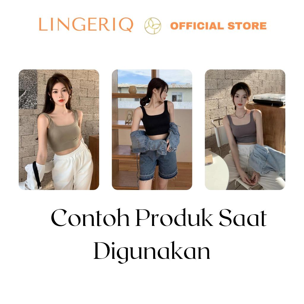 (TBRA144) Crop Tank Top Bra Atasan Wanita Tanktop Basic Elastis LINGERIQ