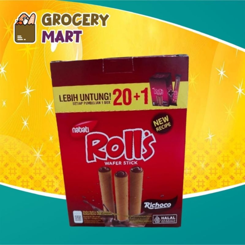 

Nabati Rolls Wafer Stick Richoco 126gr -1 BOX