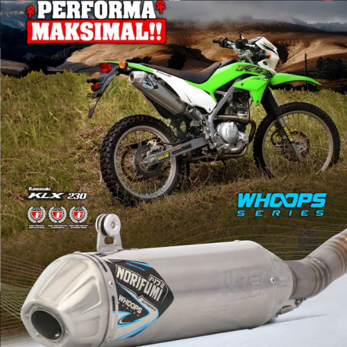 KNALPOT NORIFUMI WHOOPS KLX230 KLX250 CRFRALLY250 - STAINLESS, KLX250