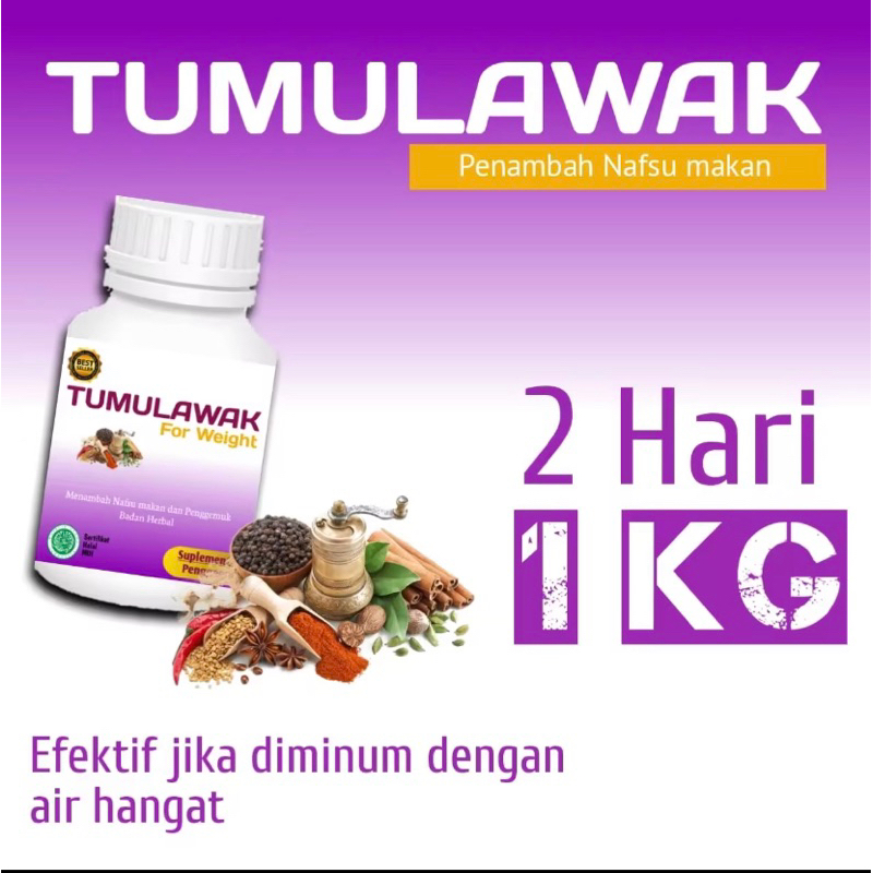 (Terlaris) TUMULAWAK - Suplement penambah nafsu makan, obat penggemuk badan, obat gemuk cepat perman