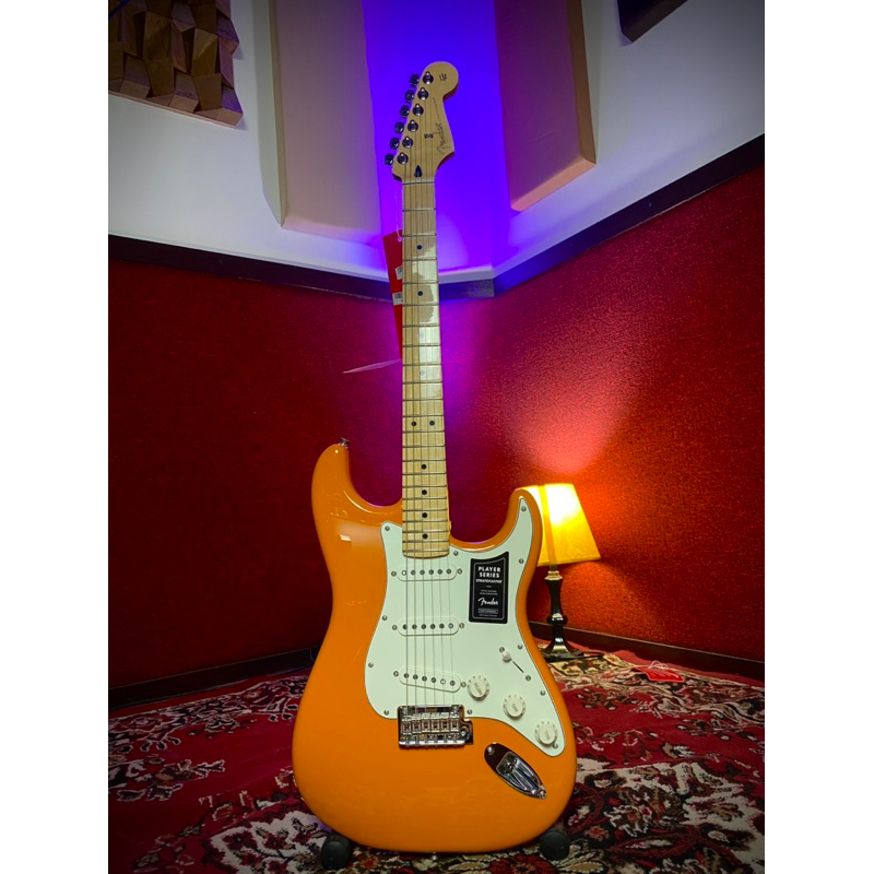 GITAR ELEKTRIK FENDER PLAYER STRATOCASTER MAPLE FB CAPRI ORANGE