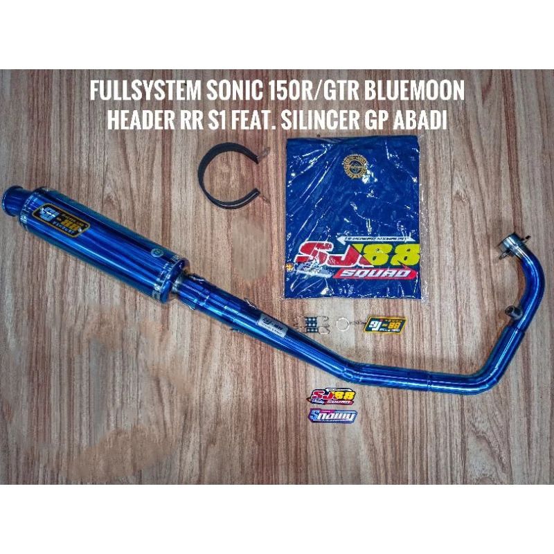 Knalpot SJ88 Sonic 150R Header RR S1 Bluemoon Underbone