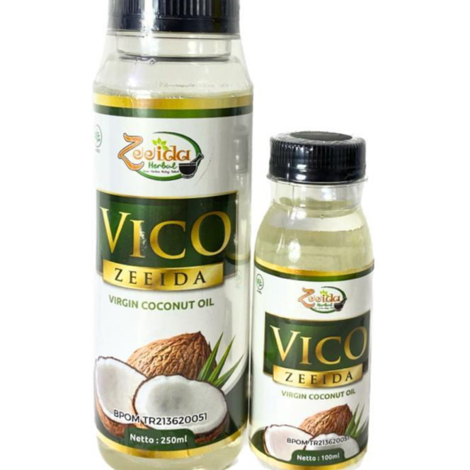 

VICO VCO OIL KAPSUL MINYAK KELAPA MURNI VIRGIN COCONUT OIL zeeida 250ml/100ml