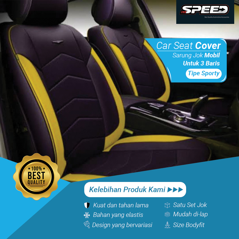 Sarung Jok Cover Jok Seat cover Seat Cover Design Sporty Model 11 Mobil Sienta 3 Baris Bahan MYO