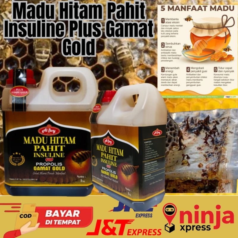 

p4yu Super Madu Hitam Pahit Al-Bany Plus Gamat Gold 1gr