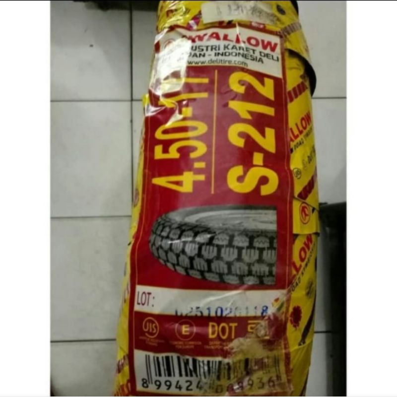 Ban Luar SWALLOW Sepeda Motor Tubetype 450 Ring 17 Wiro 212