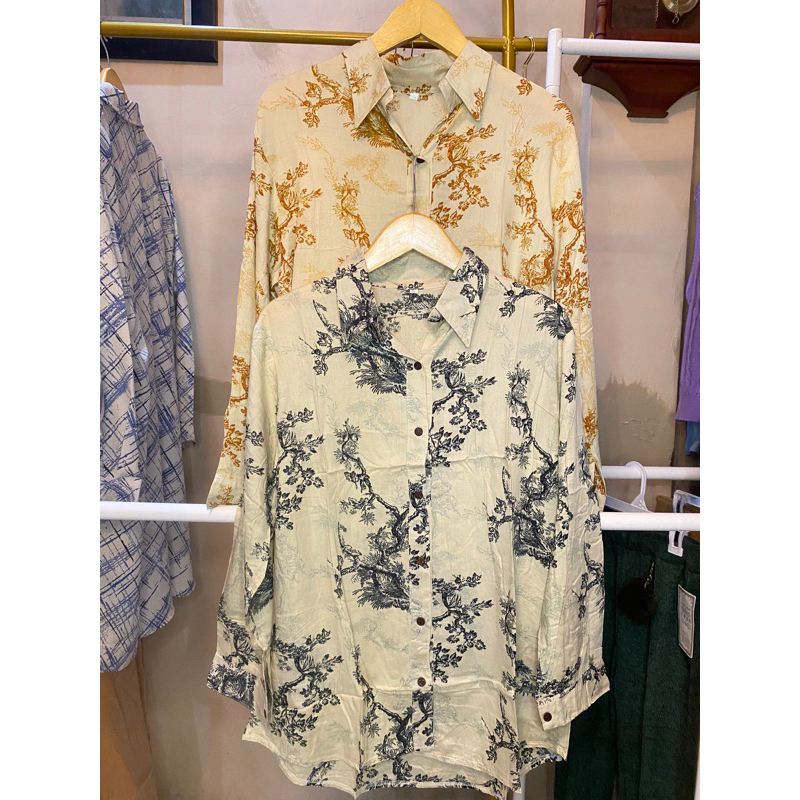 Kemeja pattern mewah/Kemeja pattern elegant/Kemeja rayon