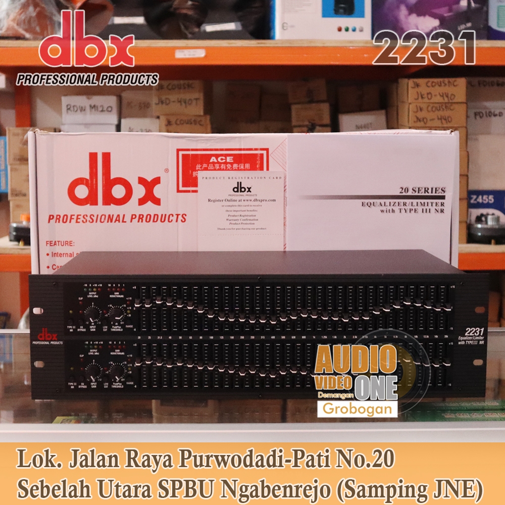 Equalizer DBX 2231 2 x 31 Band Fitur Komplit Trafo Donat Limiter Ekualiser Audio