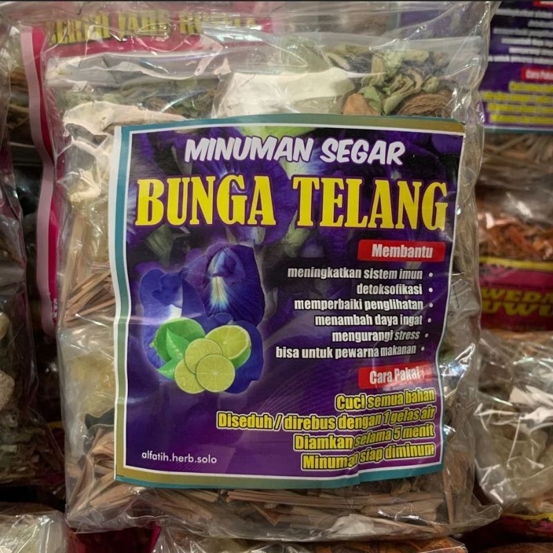 

HERBAL ISI 10 BUNGKUS MINUMAN SEGAR BUNGA TELANG KHAS SOLO