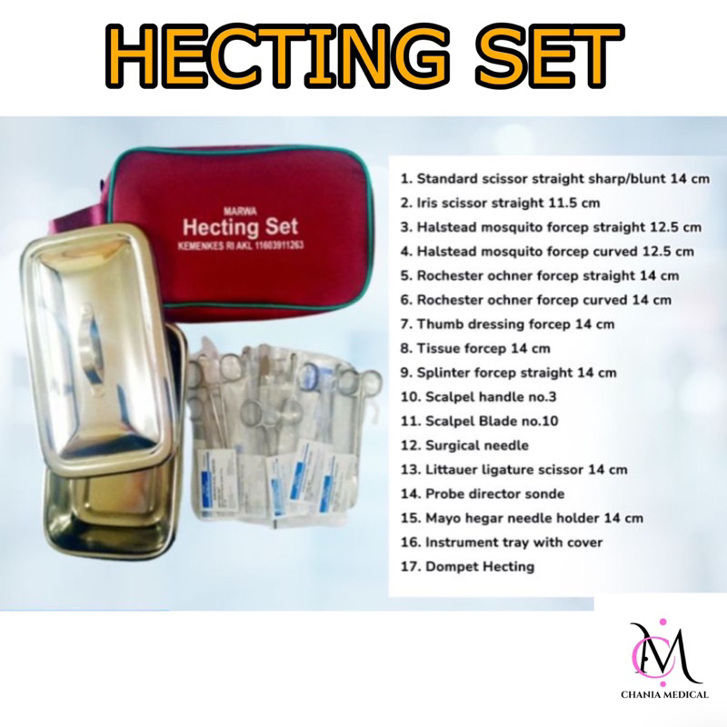 HECTING SET MARWA / ALAT MENJAHIT LUKA