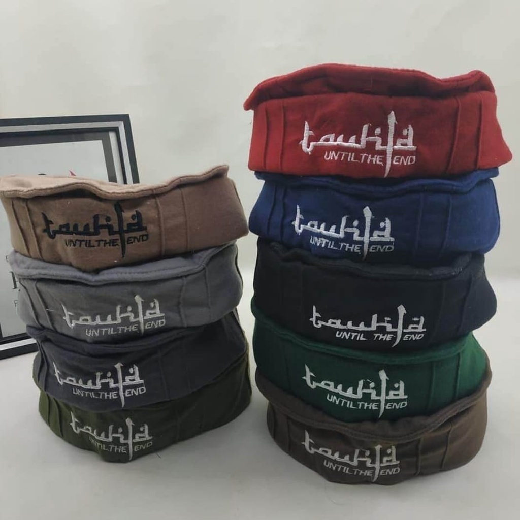 Peci Topi Pria Pakol Tradisional Taliban Afganistan Bludru Bordir Tauhid.